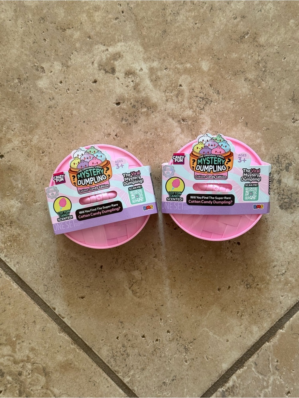 Mystery Dumpling Cotton Candy Scented Edition Toy - Pink lot of 2